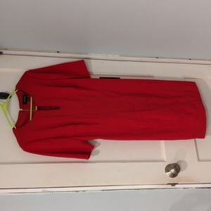 New Tahari 3/4 sleeve Red Sheath dress